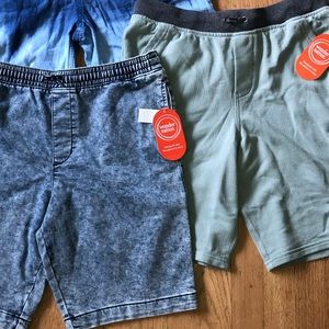 NEW 2 Pairs Boy’s Sz 18 XXL 2XL Shorts Acid Wash Blue Denim Jeans Light Green